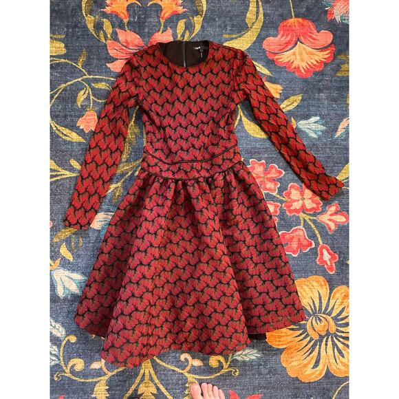 Maje Royani Bonded Lace Dress Size 1 / Small - Picture 5 of 9